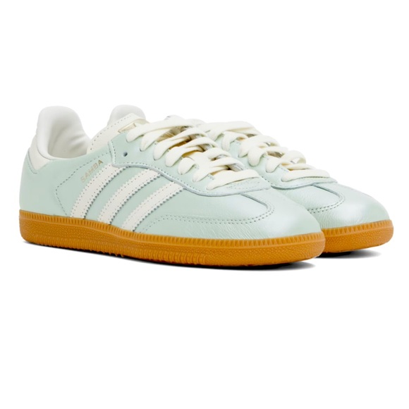 adidas Samba OG Women's Athletic Shoes - Mint Green and White - Picture 2 of 8